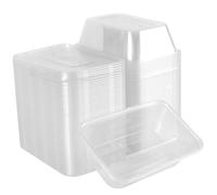 TAICHEUT 100 PCS 750ml Plastic Meal Prep Containers with Lids, Microwave and Freezer Heavy Duty Rectangular Containers
