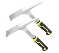 TAICHEUT 2 Pack 30oz Weeding Mattock Hoe, Small Rock Pick Axe with A Pointed Head and A Shock-Absorbing Handle Pick Axes for Digging, Mining, Carpenters, Geologists