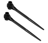 TAICHEUT 2 Pack Ratchet Podger Scaffold Spanner 19mm x 21mm, Heavy Duty Steel Construction Tool for Car Repair