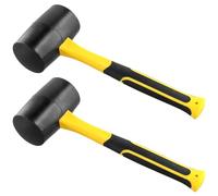 TAICHEUT 2 PCS 32oz Rubber Mallet, 1000g Rubber Hammer for Striking Wood, Slate