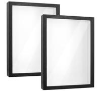 TAICHEUT 2 PCS A4 3D Shadow Box Frames, 21 x 29.7 x 3cm Black Box Deep Photo Frames for Display Dried Flowers, Photos, Postcards, Handicrafts