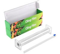 TAICHEUT 2 PCS Cling Film Dispenser with Slide Cutter, 30cm x 100m Plastic Wrap for Kitchen, Catering Use