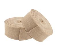 TAICHEUT 2 Roll 8CM x 20M Hessian Ribbon, Natural Jute Burlap Roll, Thick Brown Rustic Craft Ribbon for Decorations, Gift Wrapping