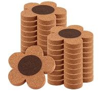 TAICHEUT 20 Pack 4 Inch Cork Flower Shape Coasters, 2/5“ Thick Absorbent Coaster for Drinks, Natural Cup Coasters Bulk, Cork Plant Coaster Decorative for Hot & Cold Drink, Office, Home