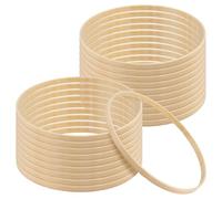 TAICHEUT 20 Pack Wooden Bamboo Floral Hoops, 20cm Wreath Rings for DIY Crafts, Wedding Decor, Dream Catchers, Macrame Wall Hangings