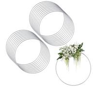 TAICHEUT 20 PCS Metal Rings for Craft, 20cm Decorative Floral Wreath Frame for DIY Macrame and Dream Catcher Making Supplies