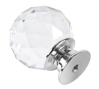 TAICHEUT 20 PCS Spherical Crystal Door Knobs, 30mm Diamond Glass Pull Handle with Screws for Cupboard Cabinet Drawers, Dressing Table Decoration