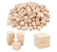 TAICHEUT 200 PCS Wooden Blocks, 2x2cm Natural Pine Wood Cubes, DIY Craft Decoration Painting Making Materials