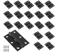 TAICHEUT 20Pcs/10 Pair 3 Inch Black Door Hinges, 75 x 50mm Stainless Steel Folding Butt Hinges with Screws, Ball Bearing Hinge for Home, Wooden Door