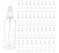 TAICHEUT 40 PCS 100ml Small Clear Plastic Spray Bottles with Lids, Empty Fine Mist Mini Travel Spray Bottles for Water, Perfume, Make-Up Storage and Allocation