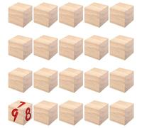 TAICHEUT 40pcs 5 x 5 x 5cm Wooden Cubes, 2 Inch Square Wood Blocks, Natural Basswood Cubes, Unfinished Square Wood Blocks for DIY Craft