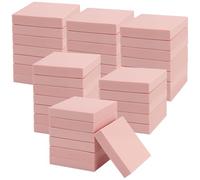 TAICHEUT 40PCS Square Rubber Carving Blocks, 2 Inch Pink Linoleum Stamp Making Kit for Printmaking, DIY Crafts