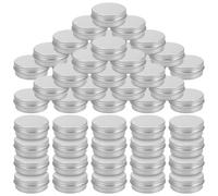 TAICHEUT 50 PCS 30ml Aluminum Tin Cans, 1oz Empty Round Metal Containers with Lids for DIY Crafts, Cream, Candle Making, Lip Balm,Travel Storage