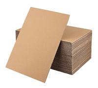 TAICHEUT 50PCS A4 Cardboard Sheets, 30 x 21 x 0.3 cm Rectangular 3 Layer Thick Corrugated Brown Inserts Packing Cardboard Sheets for Mailing, Packaging