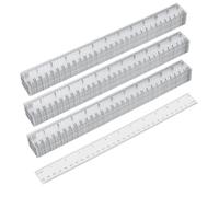 TAICHEUT 60 PCS 30cm Clear Plastic Ruler, 12 Inch Plastic Straight Edge Measuring Ruler for Office Home Measuring Tool