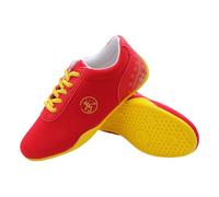 Taichi Shoes,Chinese Traditional Wushu Shoes,Qigong Trainers,Wing Chun Slipper,Tai-Chi Taekwondo Sneakers,Anti-Slip,Breathable,Wear-Resistant,for Taekwondo,Boxing,Kung Fu,Taichi Red
