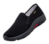 Taichi Shoes,Old Beijing Cloth Shoe,Martial Arts Canvas Footwear,Lightweight Cloth Shoes,Handmade Traditional Chinese Style Shoe,Breathable,for Taichi Practice and Chinese Martial Arts Black