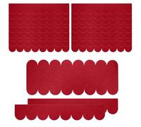 Taicols Pack of 21 Roofing Felt for Bird House, Roofing Felt Shingles, Self-Adhesive Roofing Felt, Waterproof Mini Roof Shingles, Roof Tiles for Bird House, Nesting Box, Rabbit Hutch Insect Hotel (Red