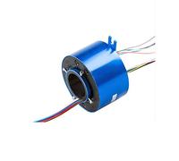 Taidacent Hollow Slip Ring Signal Power Continued 2/4/6/12 Road Collector Conductive Electric Motor Rotating Connector (12 Wire 10A Inner hole 12.7mm OD 54mm)
