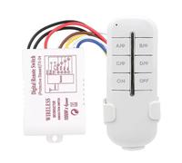 Taidda 1/2/3/4 Ways ON/OFF AC180-240V 1000W Remote Control Switch for Day Flower Lamps, Energy-Saving Lights (MR704 Four channels load 4 * 1000W)