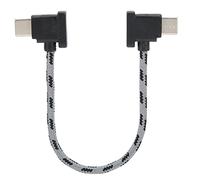 Taidda 15cm Right Angle Remote Controller Type C to Type C Data Cable For Air 2/Mini 2, Nylon Braided Cable For Stable Connection, Ideal For Transferring Images, For Osmo Pocket Users, Black Gray