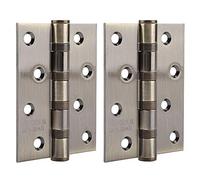Taidda 2 Pcs 3mm Wood Door Loose Pin Hinges, 4 Inches Folding Butt Hinges Stainless Steel Door Hinge Loose Pin Buffer Hinges Mute Bearing Ball Door Hinges for Internal External Doors (Plating Yellow)
