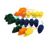 Taidda 20Pcs Interactive Squeak Mouse Toy Set, Safe Material, Relieves Stress & Anxiety, 4 Colors for Cat Exercise & Fun