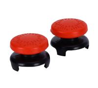 Taidda 2Pcs Thumbstick Soft Silicone Cover Grip Stick Joystick Controller Gamepad Cap for Increase Controller Height (Red)