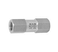 Taidda 304 Stainless Steel High Pressure Hex Split Check Valve for Sealing Ability and Connection, 1/8-1/2inch BSPP, for Various Applications (/4”)