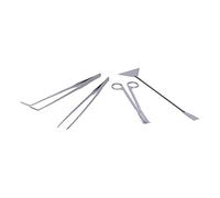 Taidda 4 in 1 Aquascape Tools Set Durable Aluminium Alloy Aquascaping Kit for Aquarium, Ideal for Cleaning Substrate and Gravel, Plant Care Tool