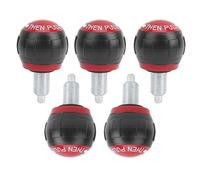 Taidda 50x45mm Fitness Pop Pull Pin Knob Thread Synthetic Cardboard Handle, Pack of 5 for Gym Equipment (Black Red)