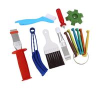 Taidda AC Fin Set, Stainless Steel Fin Comb with 6 Colors for Air Conditioner Condenser Evaporator Radiator, White and Blue Brushes for HVAC Maintenance