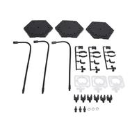 Taidda Action Figure Stand Flexible Display Holder for 6" Models, Durable ABS Stainless Steel Base for Anime Collectors (Black)