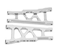 Taidda Aluminium Alloy Precision CNC Machined Front Rear Universal Suspension Arm for Slash 1/10 Scale RC Car, Durable Replacement Accessory for Eco-Friendly Material Lovers (SLA007S silver)