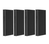 Taidda Aluminum Heat Sink Efficient Cooling Fin for Circuit Board Chip,Reduce Hardware Failure,Heat Dissipation for Router,CPU,Amplifier,4Pcs 2 X 0.5 X 4in Black