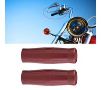 Taidda Anti-Slip Motorcycle Grips, Resistant with Classic Bottle Design, Pair of Handlebars, Suitable for Most Motorcycles (Coffee)