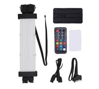 Taidda ARGB PSU Cable, 120 Soft High Density Light Beads 16.8 Million Colors 3D Stereoscopic Visual Feast, with Meteor Light Effect, for 2x8 Pin Graphics Cards and (SK3 Controller Black)