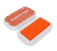Taidda Art Supply Painting Accessory Stamp Ink Pad Bright Clear Pattern Stamp Pad for Vintage Scrapbook, Orange Yellow Dark Red Spring Green Cyan Ink, Safe and Non-, 1PCS, for Paper Cloth Wood (#2)