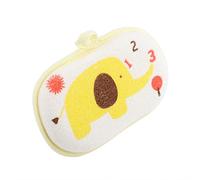 Taidda Baby Elephant Bath Sponge Soft Cotton Shower Sponge for Luxurious Lather Bathing for Baby Pink/Yellow/Blue 5.71x3.54x0.98in (Yellow)