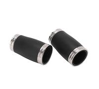 Taidda Bb Treble Clarinet Tuning Tube 2PCS Set Improving Pitch Focus for Clarinet Players Metal+Plastic 58mm Black Silver for Musicians