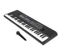 Taidda BF-5438 Electronic Organ Microphone and Recording Function 54-Key Keyboard Instrument for Children, Safe and Mini Piano, Black and White Color