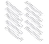 Taidda Binding Comb Durable 30 Ring High-Capacity Comb Binding Spine for A4 B5 A5 Paper, 10 Pcs for Loose Leaf Notebooks (Transparent)
