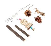 Taidda Bird Chewing Tearing Toy Beak Grinding Promotes Physical and Mental Health,Logs Pine Cones Cuttlefish Bones Corn Leaves for Chew Toys