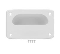 Taidda Boat Flush Pull Handle, Embedded PP Rectangular Marine Deck Handle for Yacht RV Boat with Easy Access to Cabins and Storage Areas, Suitable for Ships and Kayaks (White)