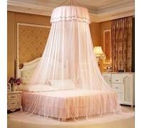 Taidda Breathable Princess Style Round Canopy Lace Bed Curtain Netting for Ladies Bedroom Decoration, Made of High Polyester Material (Type 4)