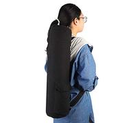 Taidda Canvas Multifunctional Black Yoga Mat Bag Carrier with Adjustable Strap for Yoga Enthusiasts and Gym Goers, Made of Material 26.4x6.1inch