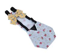 Taidda Chicken Duck Diapers Breathable Goose Clothes Diaper with Bow for Poultry, Lovely Reusable Pet Nappy for Clean Indoor Floors (M Blue)