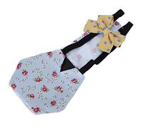 Taidda Chicken Duck Diapers Breathable Goose Clothes Diaper with Bow for Poultry, Lovely Reusable Pet Nappy for Clean Indoor Floors (S Blue)