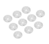 Taidda Clear Transparent Footswitch Toppers Mushroom Style for Guitar Effects Pedal Accessories 10Pcs for 10mm Pedals, Trendy and Interesting, Reduce Error for Musicians, Resistant Plastic