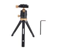 Taidda Compact Desktop Camera Tripod Stable Ball Head for DSLR Mirrorless Camera YouTube Vlogging Portable Aluminum Alloy (Gold)